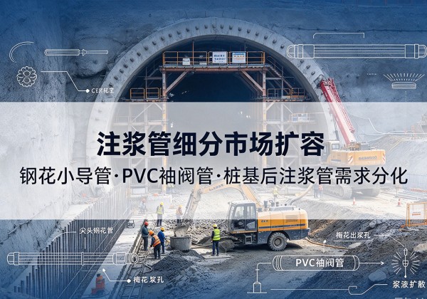 托里注浆管细分市场扩容，隧道钢花小导管、PVC 袖阀管、桩基后注浆管需求分化